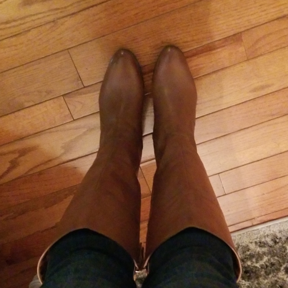 Naturalizer brown boots wide calf